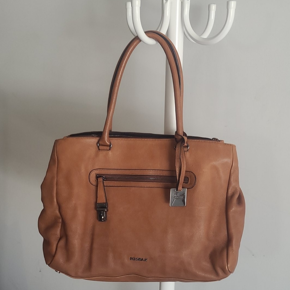 RUDSAK Tan Leather Tote Bag